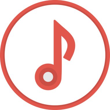 Müzik notası simgesi. vektör illüstrasyonu