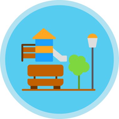 Bir parkın vektör çizimi