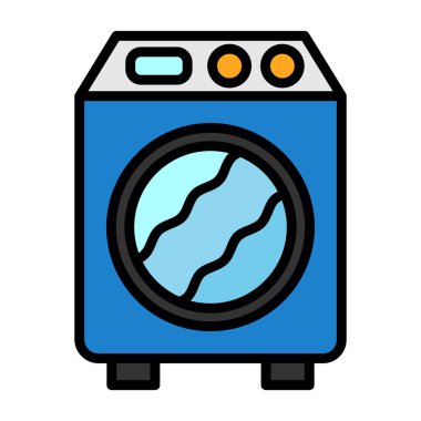 Bir çamaşır makinesinin vektör çizimi