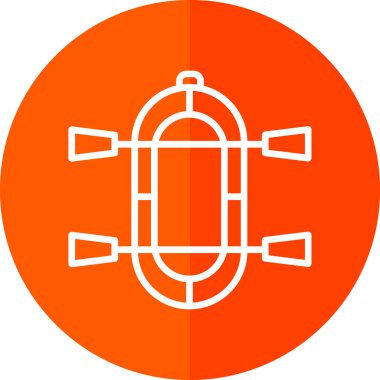 Rafting simgesinin vektör illüstrasyonu 