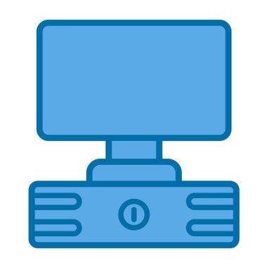 pc bilgisayar simgesinin vektör illüstrasyonu 