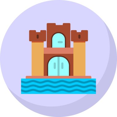 kale ikonu vektör illüstrasyonu