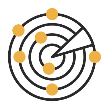 Radar modern simgesinin vektör illüstrasyonu              