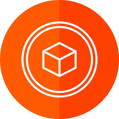 Küp simgesi, vektör illüstrasyon tasarımı