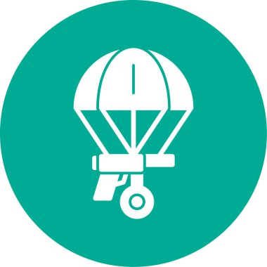 paraşüt simgesi vektör illüstrasyonu