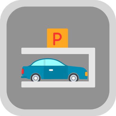 araba park simgesi vektör illüstrasyon                  