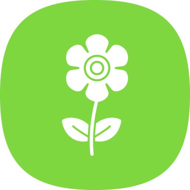 çiçek simgesi, basit tasarım vektör çizimi