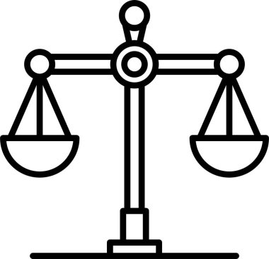 adalet sembolü web simgesi illüstrasyonu 