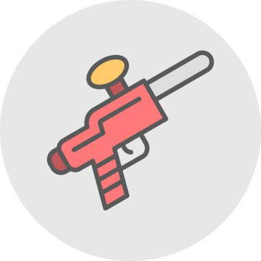 Paintball tabancası simgesi, vektör illüstrasyonu 