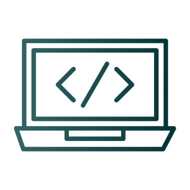 Kodlama simgesinin vektör illüstrasyonu 