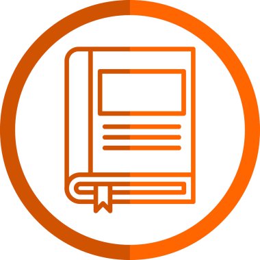 Kitap satırı simgesi, vektör çizim 