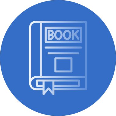 Kitap satırı simgesi, vektör çizim 