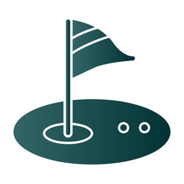 Golf simgesi, vektör illüstrasyonu