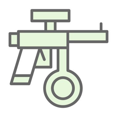 Paintball tabancası simgesi, vektör illüstrasyonu 