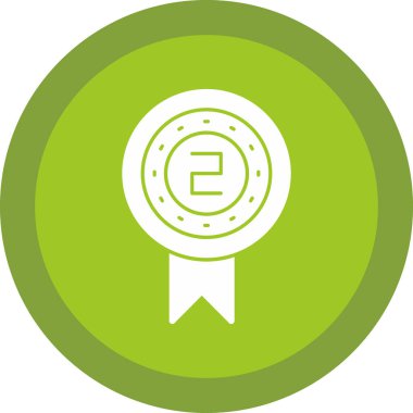 Yeşil madalyanın vektör illüstrasyonu