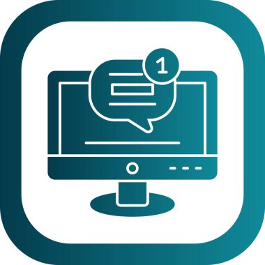 Sohbet simgesi soyut arkaplanda izole edildi