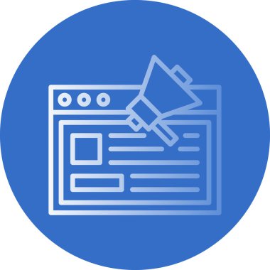 reklam simgesi modern vektör illüstrasyonu 