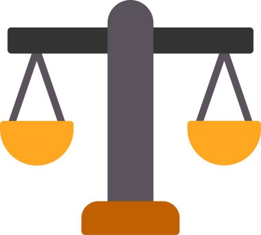 Ölçek simgesi, vektör illüstrasyonu basit tasarım