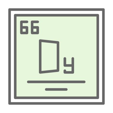 Dysprosium simgesinin vektör çizimi 