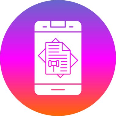 Mobil uygulama modern simgesinin vektör illüstrasyonu