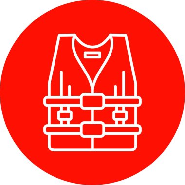 Yelek giysi simgesinin vektör illüstrasyonu 