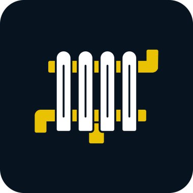 radyatör ağ simgesi, vektör illüstrasyonu