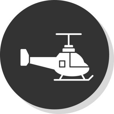 Helikopter. Web simgesi basit illüstrasyon