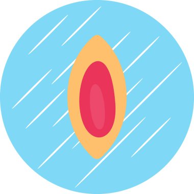 Bir dairenin kırmızı ve mavi ikonunun vektör çizimi