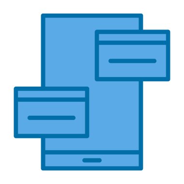 Web ve İnternet çizgisi renkli vektör simgesi