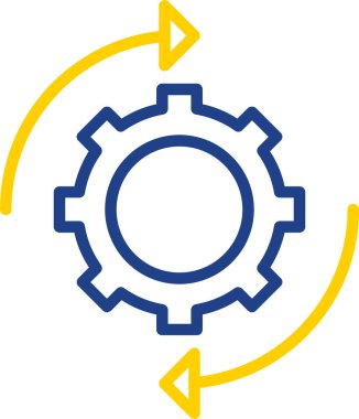 Çalışma Akımı web simgesi basit illüstrasyon 