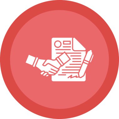 sözleşme simgesi, tokalaşma, vektör illüstrasyonu