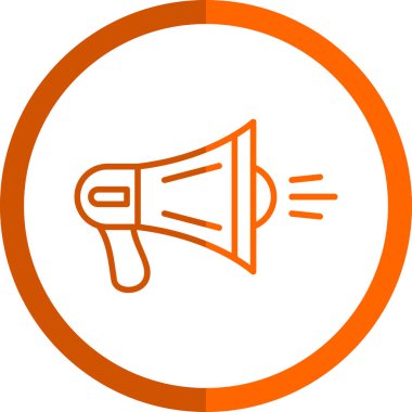 megafon simgesi, vektör illüstrasyonu basit tasarım