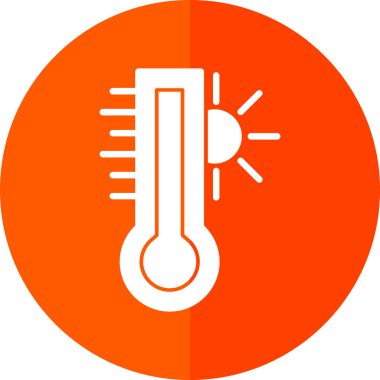 Sıcak sıcaklık düzlüğü simgesi, vektör illüstrasyonu