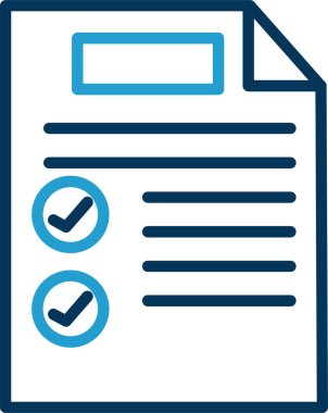 Belge simgesinin vektör illüstrasyonu 