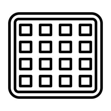 waffle düz vektör simgesi 