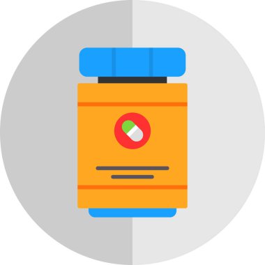 Antibiyotik ilaç şişesi vektör çizimi