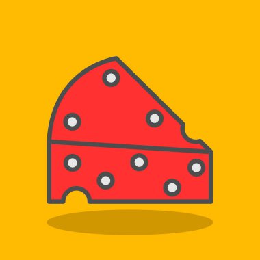 Peynir simgesinin vektör illüstrasyonu