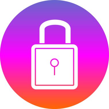 Düz simge, vektör resimlemesini kilitle  