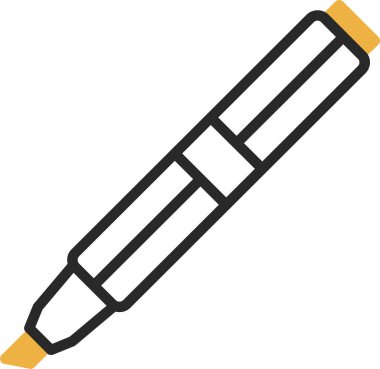 İşaretleyici kalem simgesi, vektör illüstrasyonu basit tasarım