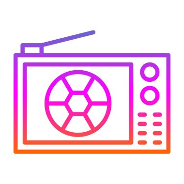 TV simgesi vektör illüstrasyonu 