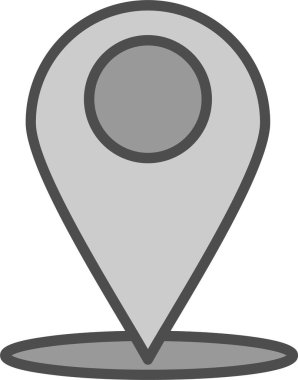 Harita işaretleyici simgesi, vektör illüstrasyonu 