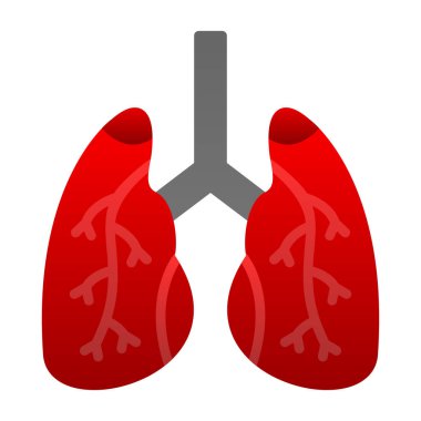 akciğerler web simgesi basit illüstrasyon 