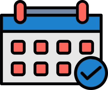 Takvim simgesi, vektör illüstrasyonu basit tasarım