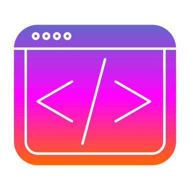 vektör ağ kodlama simgesi illüstrasyonu