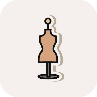 Manken düz vektör simgesi