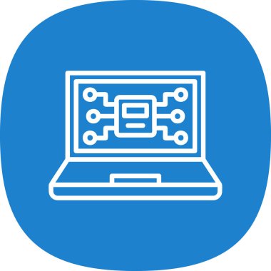 Modern dizüstü bilgisayar simgesinin vektör illüstrasyonu