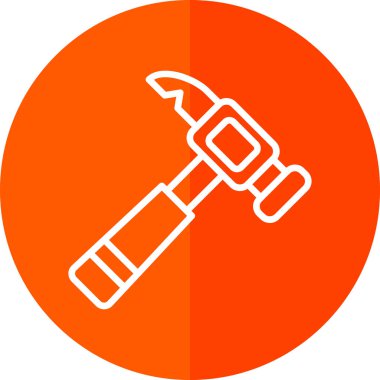 Çekiç simgesi, vektör illüstrasyonu basit tasarım