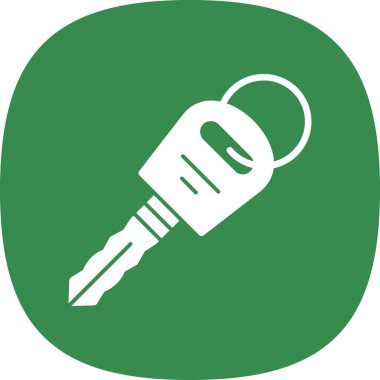 Araba anahtarı. Web simgesi basit illüstrasyon              