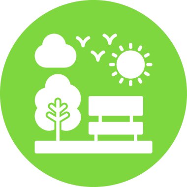 Ağaç simgesinin vektör illüstrasyonu