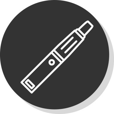 Basit yassı elektronik sigara ikonu 